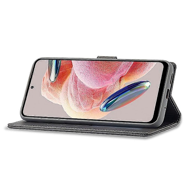 LC.IMEEKE Plånboksfodral för Xiaomi Redmi Note 12 4G Kalvtextur PU Läder Ställ Telefonskal Multicolor Style D