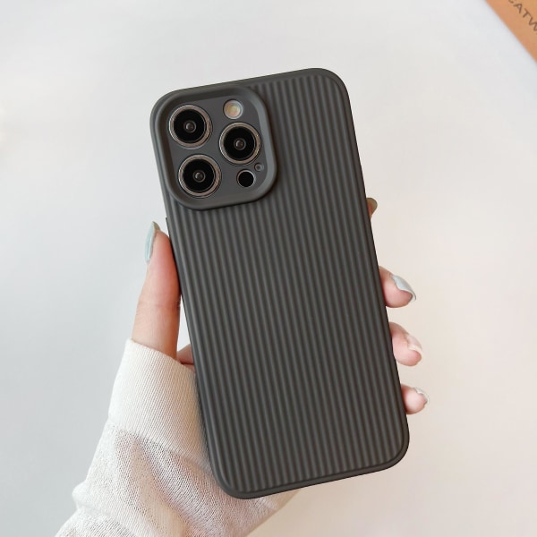 För Iphone 14 Pro Flexibelt Tpu phone case Anti-ränder Back Slim Fit Cover Grey