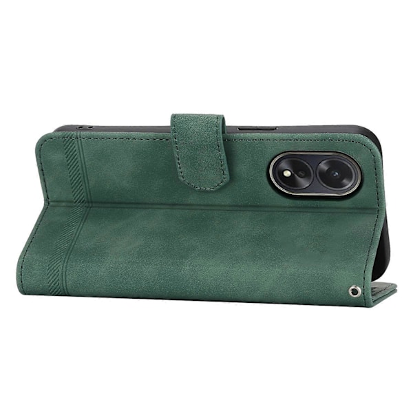 DIERFENG DF-03 Fodral för Oppo A38 4G, Präglat Telefonställ Skydd Magnetisk Plånbok Multicolor Style F