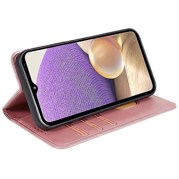 För Samsung Galaxy S22 5G Magnetisk Plånboksfodral Kalvtextur PU Läder Skal Multicolor Style F