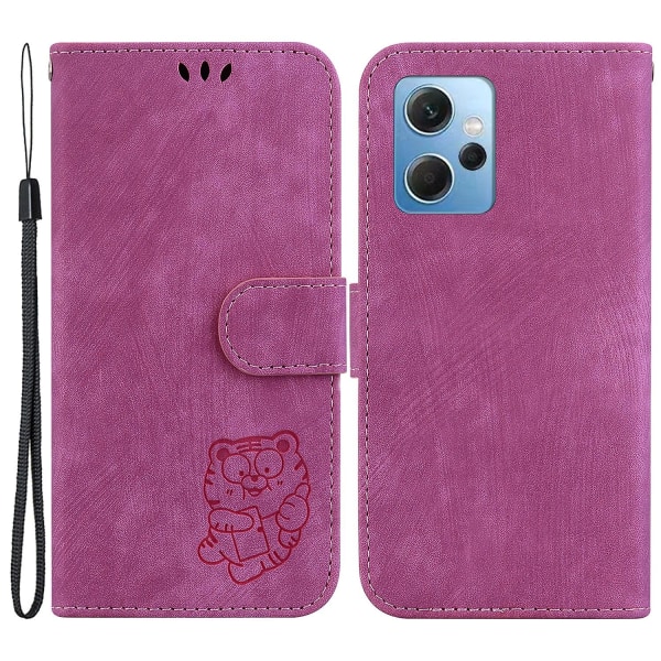 För Xiaomi Redmi Note 12 4g Plånbok Phone case Imprint Magnetlås Cover Rose