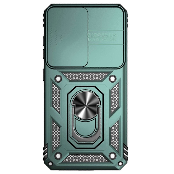 Skal för Samsung Galaxy S23 FE med Skjutbart Kameralock PC+TPU Mobilskal med Ringstativ Multicolor Style F