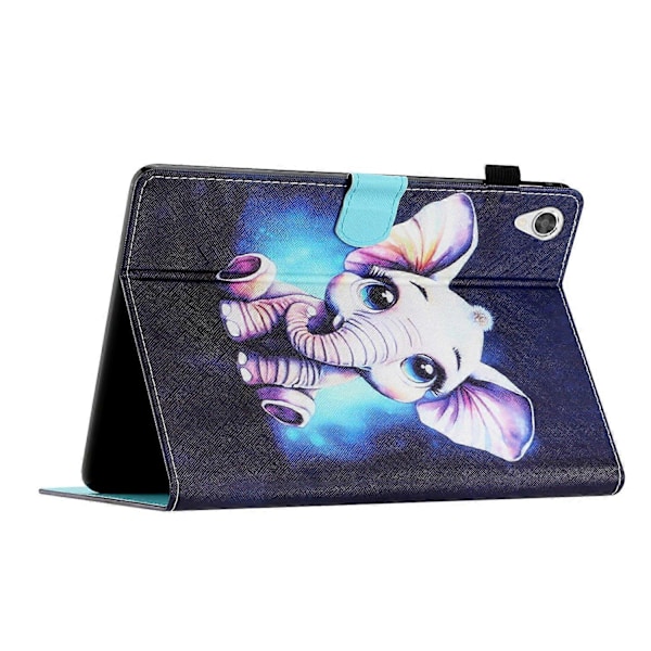 Stødsikkert PU læder flip cover til Lenovo Tab M10 HD Gen 2, anti-drop tablet shell Multicolor Elephant