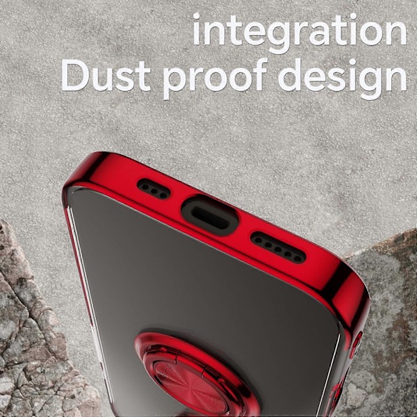 iPhone 16 Plus -kotelo, galvanointi, jalusta, TPU-puhelinkuori, magneettinen autoteline Multicolor Style E