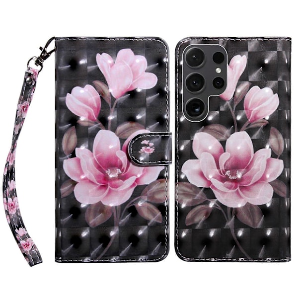 Samsung Galaxy S24 Ultra -kotelo 3D-kuviopainatuksella, nahkainen lompakkokotelo Multicolor Style I