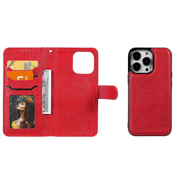 PU-lær + TPU Telefondeksel KT Leather Series-3 Avtakbar 2-i-1 Lommebokstativ Multicolor Style F