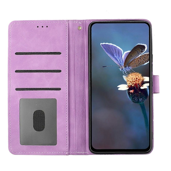Til Samsung Galaxy A53 5G Telefon Cover PU Læder Prægede Blomster Stand Wallet Fuld Beskyttelse Case Multicolor Style A