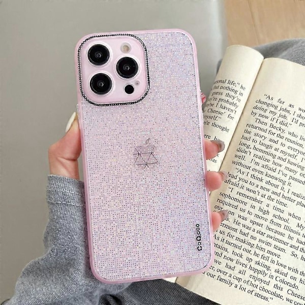 Q.COO TPU-etui til iPhone 14 Pro med skinnende aurora-effekt og præcise udskæringer Multicolor Style C