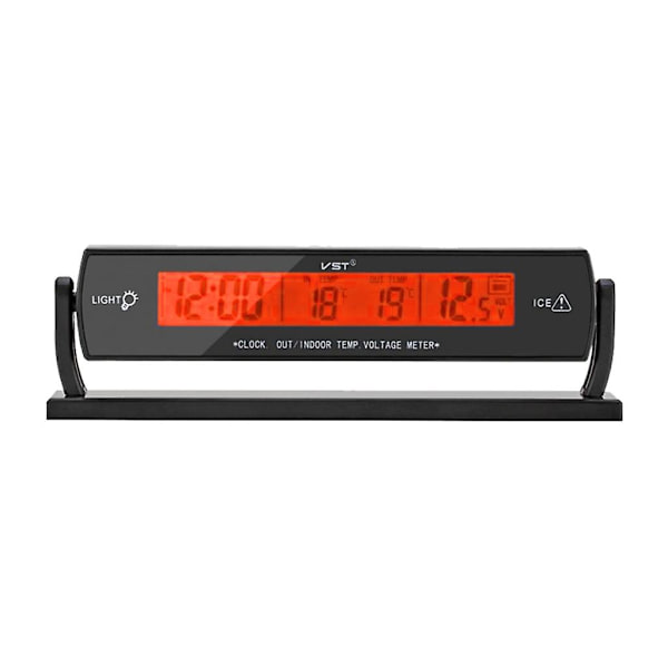 Termometer Køretids Påmindelse Automatisk Kontakt Ingen Ledningsføring LCD Digitalt Ur