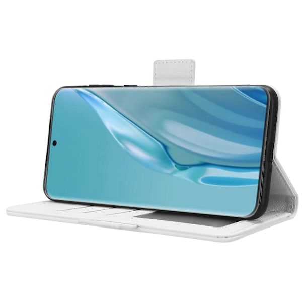 Litchi Tekstur Læder Etui til Huawei P60 Art Ridsefast Stå Telefonpung Cover Multicolor Style B