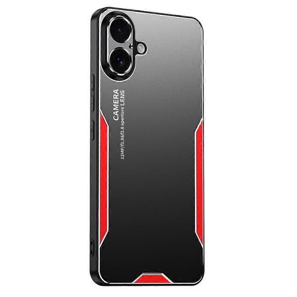 För iPhone 16 Plus Mobilskal Aluminiumlegering+TPU+PC Baksida Multicolor Style C