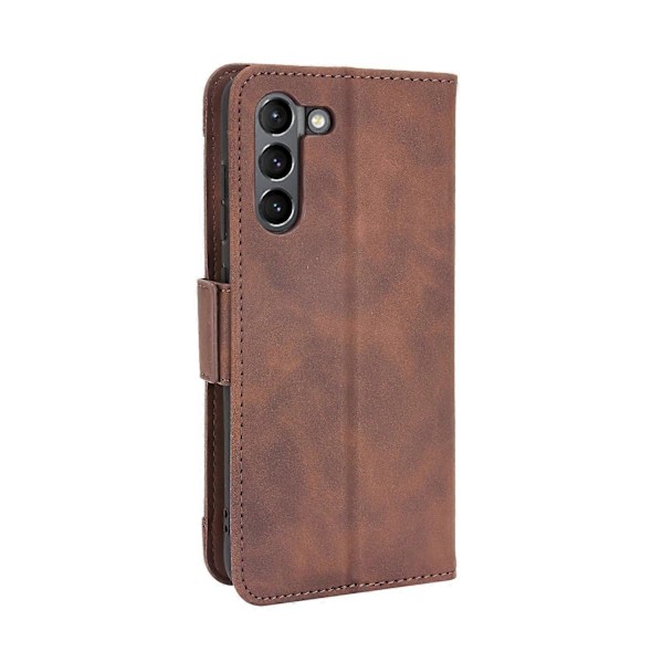 Flerfacksdesign Läder Telefonfodral Plånboksställ för Samsung Galaxy S21 FE Multicolor Style E