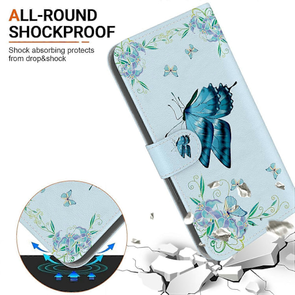 Plånboksfodral för Realme 13+ 5G Anti-Drop Läder Flip Cover Mönstertryck Multicolor Style A