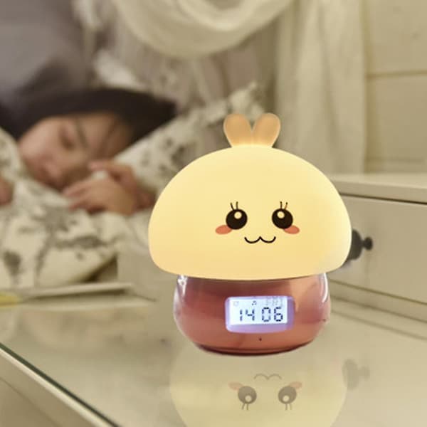Väckarklocka Barn Flickor, Ljus Väckarklocka Wake Up Light, Rosa