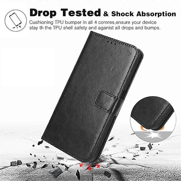 Til Xiaomi Redmi Note 12 4G Wallet Stand PU Læder Etui Mobiltelefon Cover Multicolor Style A