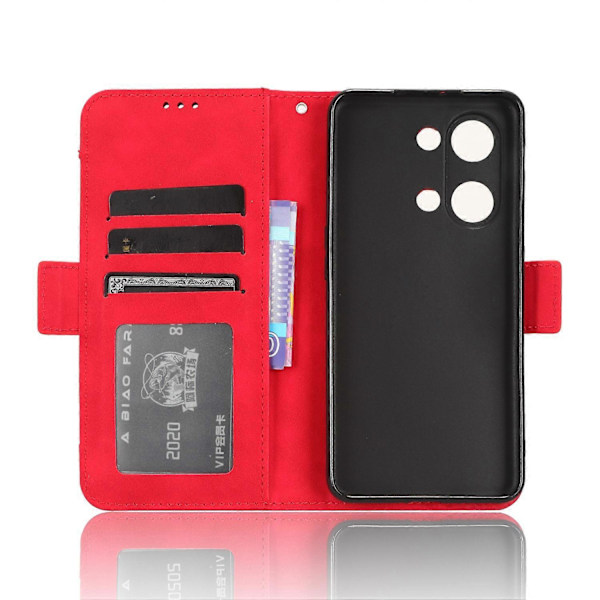 OnePlus Nord 3 5G/Ace 2V Puhelimen Nahkakotelo, Useita Korttipaikkoja, Puhelinkuori Lompakkojalustalla Multicolor Style E