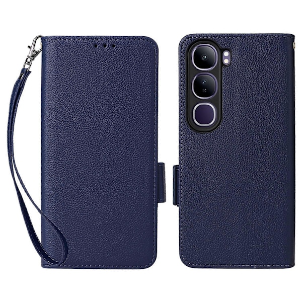Läderfodral för vivo V40 SE 5G 80W/V40 Lite (Indonesien) 4G/5G Plånboksfodral Multicolor Dark Blue