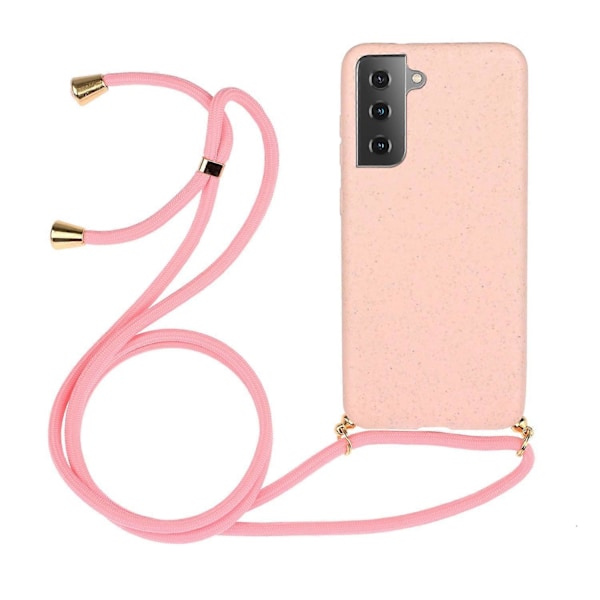 For Samsung Galaxy S21 4G/5G Deksel i myk TPU av hvetestrå med fallbeskyttelse og multifunksjonell stropp Multicolor Style C