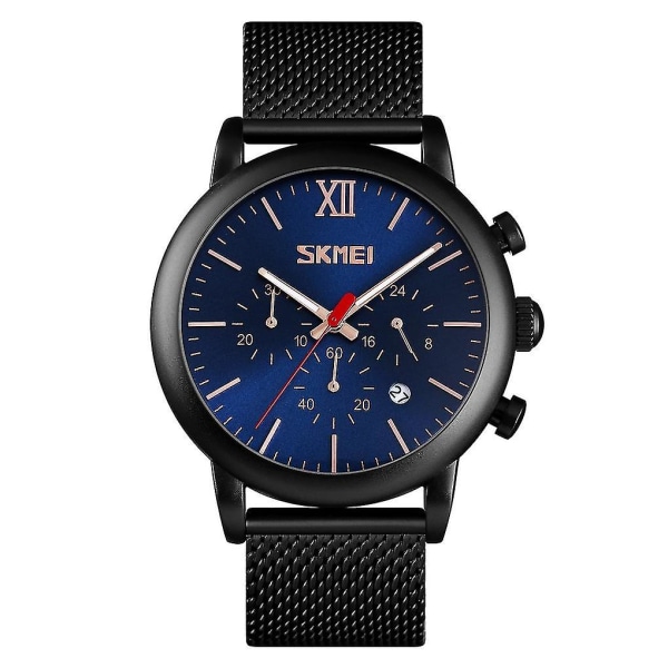 Skmei 9203 Chronograph Ste Mesh Band Quartz Watch Blue