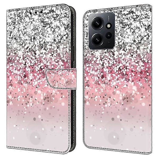 Xiaomi Redmi Note 12 4G -puhelimen suojakotelo, iskunkestävä, nahkainen, kääntyvä lompakkokotelo Multicolor Style D
