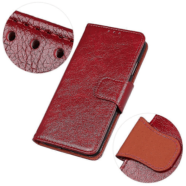 Til Samsung Galaxy A05 4G Etui Nappa Tekstur Spaltet Læder Foldbart Stativ Telefon Cover Multicolor Style C