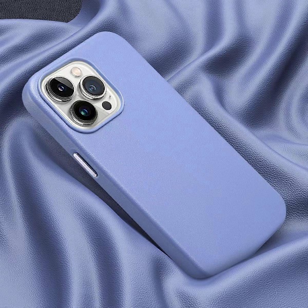 Anti-ridse Telefoncover til iPhone 15 Plus PU+PC Beskyttelsesetui Kompatibelt med MagSafe Oplader Multicolor Style D