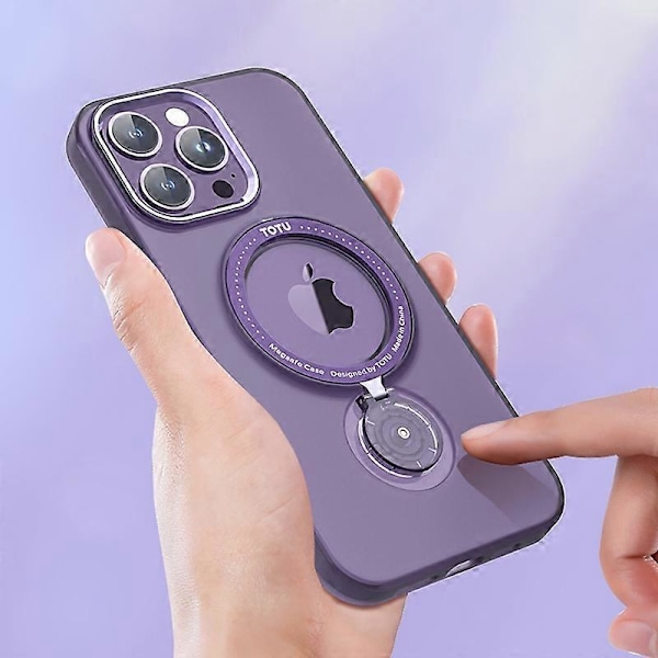 TOTU AA-197 til iPhone 14 Pro Cover Kompatibelt med MagSafe PC+TPU Støtteben Telefon Cover Multicolor Style B