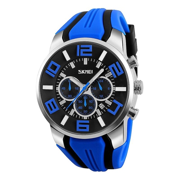Skmei 9128 3d Large Dial Sports Armbandsur Blå Blue
