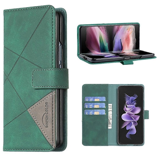 BINFEN COLOR BF05 Samsung Galaxy Z Fold6 5G -kotelolle PU-nahkainen geometrinen puhelinkuori Multicolor Style F