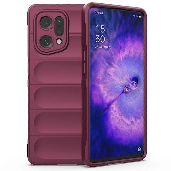 Stöttåligt Flexibelt Mjukt TPU Halkskydd Kant Mobiltelefon Skydd Robust Baksida Skal för Oppo Find X5 Multicolor Style F
