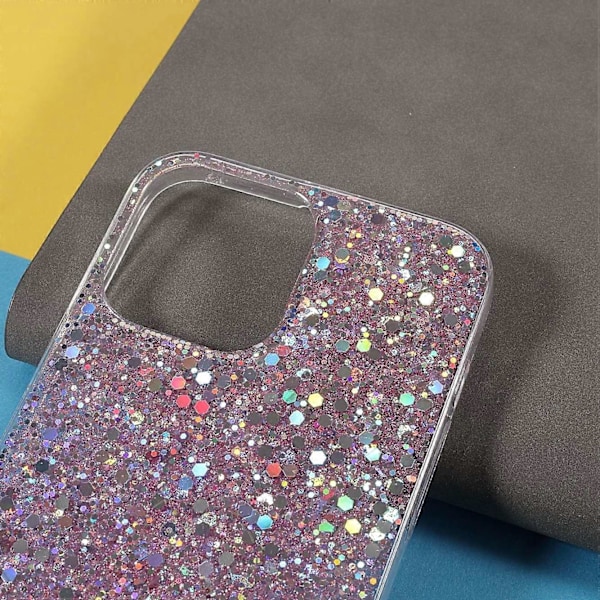 Flash-jauhe paljetti ohut kevyt kestävä akryyli+TPU puhelinkotelo iPhone 13 Pro 6.1 tuumalle Multicolor Style F