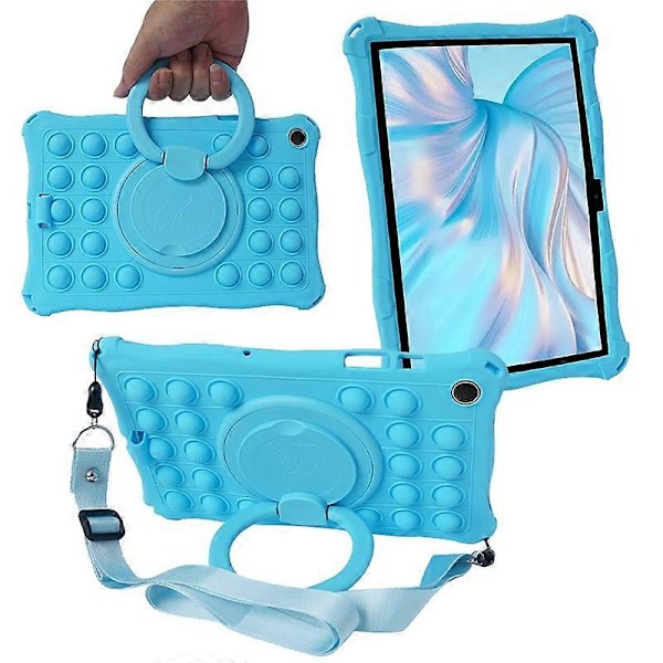 Skal till Samsung Galaxy Tab A9 Pop Bubble PC+Silikonskal Handgrepp Ställ Tablet Skydd Multicolor Style G
