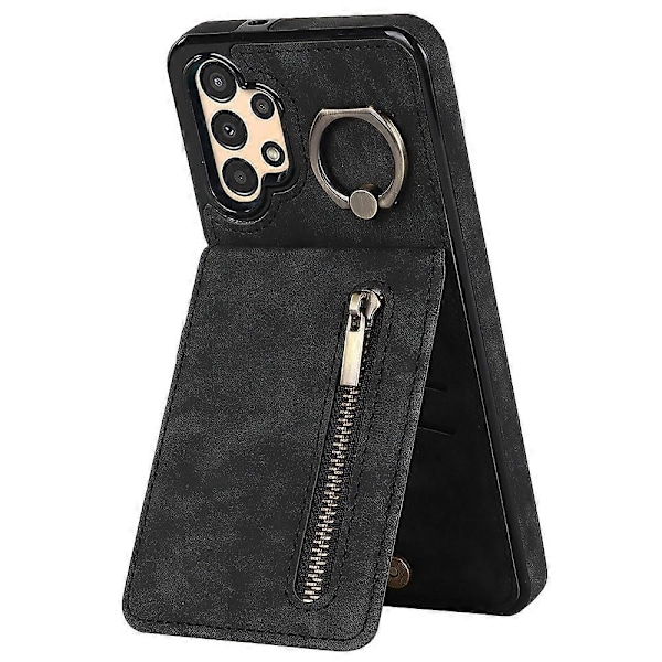 Til Samsung Galaxy A13 5G/A13 4G RFID Blokerende Støtteben Etui Retro PU+TPU Wallet Telefon Cover Multicolor Style A