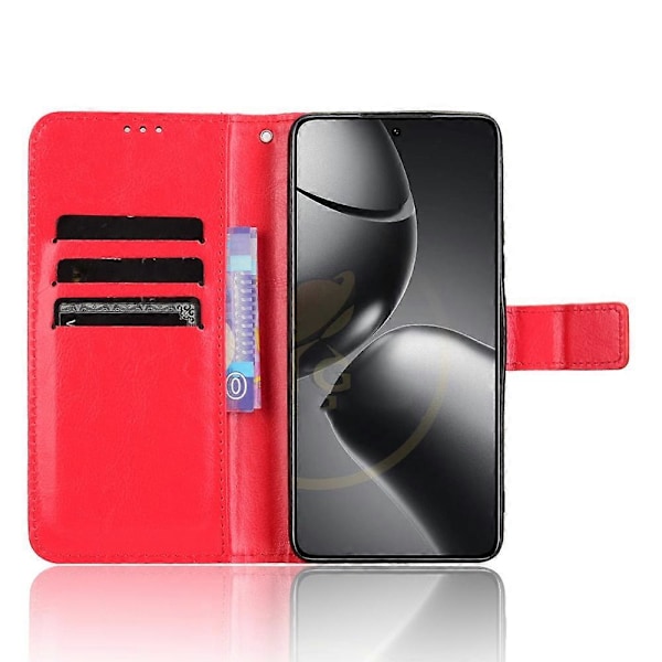 Til Xiaomi 14T Pro Etui Crazy Horse Tekstur PU Læder Telefonpung Cover Multicolor Style C