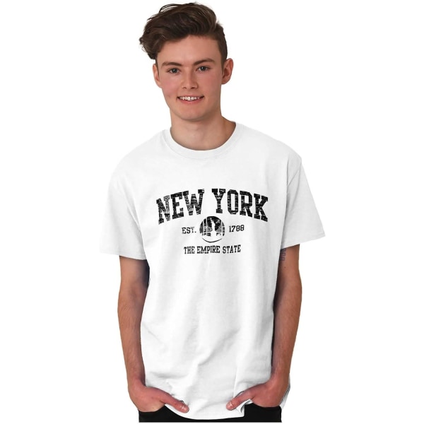New York Nyc Empire Statue of Liberty Grafisk T-shirt män eller kvinnor White M
