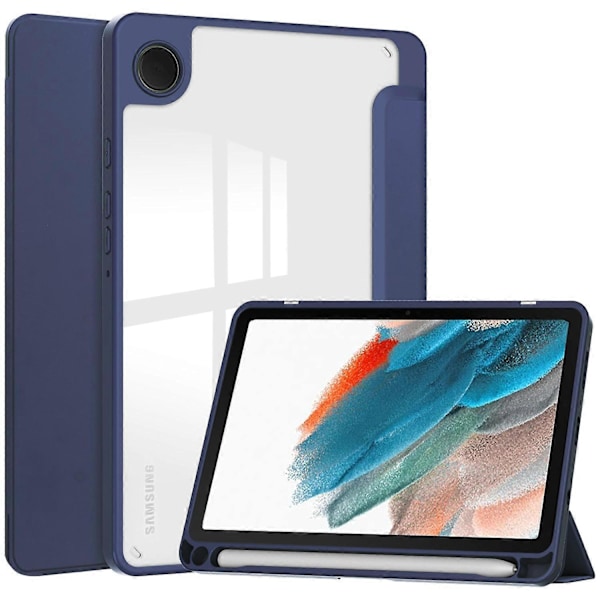 Samsung Galaxy Tab A9 Kotelo PU+TPU+Akryyli Läpinäkyvä Takakansi Tabletille Kynäpaikalla Multicolor Style C