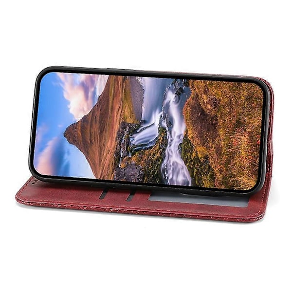 Til Oppo A58 4G Etui Præget PU Læder Telefon Cover med Wallet Stand Multicolor Style D