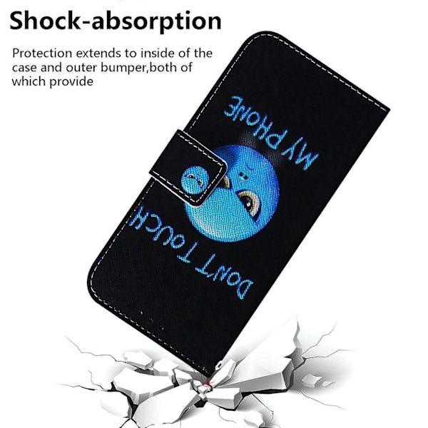 Til Samsung Galaxy A35 5G Etui Mønsterprint Læder Telefon Cover Multicolor Don&#39;t Touch My Phone