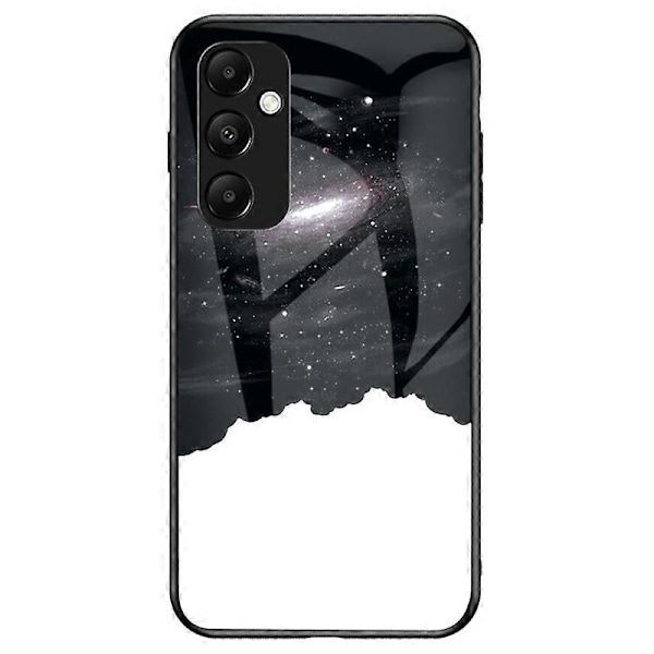 För Samsung Galaxy A35 5G Stjärnklar Himmel Mobilskal Härdat Glas Baksida Multicolor Cosmic Starry Sky
