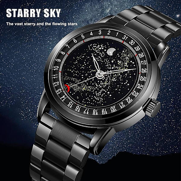Skmei 2116 30m Vanntett Quartz Klokke Black Leather