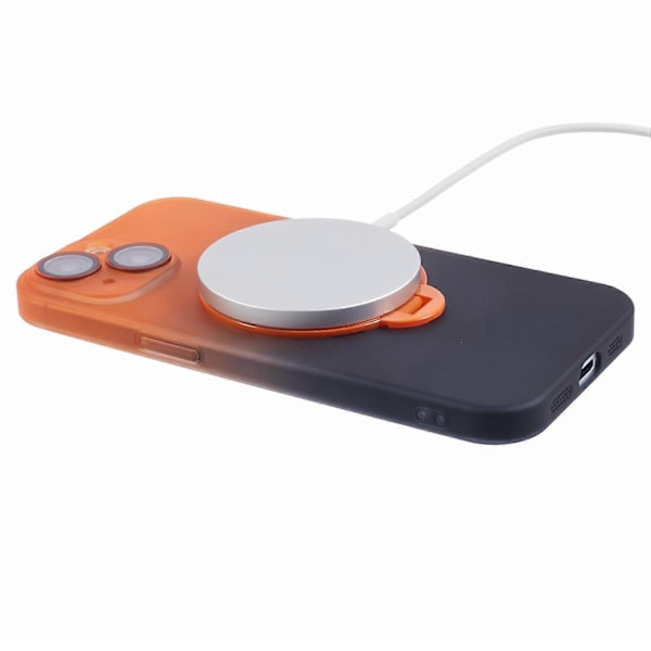 VOERO Kova PC-kuori iPhone 15 Plus -puhelimelle, ihonmyötäinen jalustallinen suojakuori, yhteensopiva MagSafe-laitteen kanssa Multicolor Style A