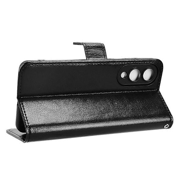 Til Samsung Galaxy S25 Edge Etui Crazy Horse Tekstur PU Læder Telefon Wallet Cover Multicolor Black