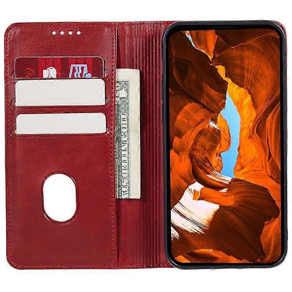 För Nokia XR21 Affärsstil Kalvtextur Läder Telefonfodral Magnetisk Stängning Ställ Plånboksfodral Multicolor Style B