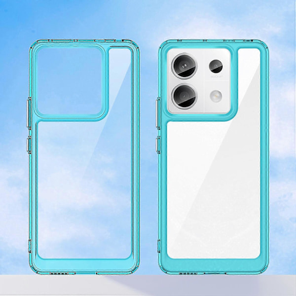 Skal för Xiaomi Redmi Note 13 Pro 5G/Poco X6 5G Mobilskal TPU+Akryl Skyddande Fodral Multicolor Transparent Blue