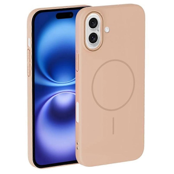 Skal för iPhone 16 Kompatibelt med MagSafe Slim PC Baksida Multicolor Desert Gold