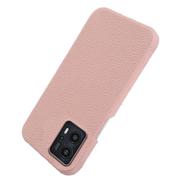 Cover till Motorola Moto G13 4g, Litchi Texture Äkta koläder+pc Magnetisk phone case Pink
