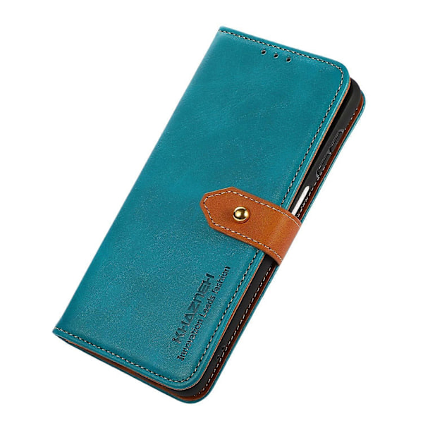 KHAZNEH Etui til Samsung Galaxy A15 4G, PU-læder med kohudtekstur og stativ Multicolor Style B