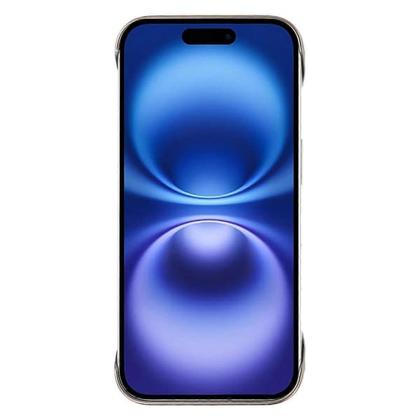 KIGC Magnetisk deksel til iPhone 16 Elektroplettering PC+PU Telefon Bakdeksel Multicolor Gold
