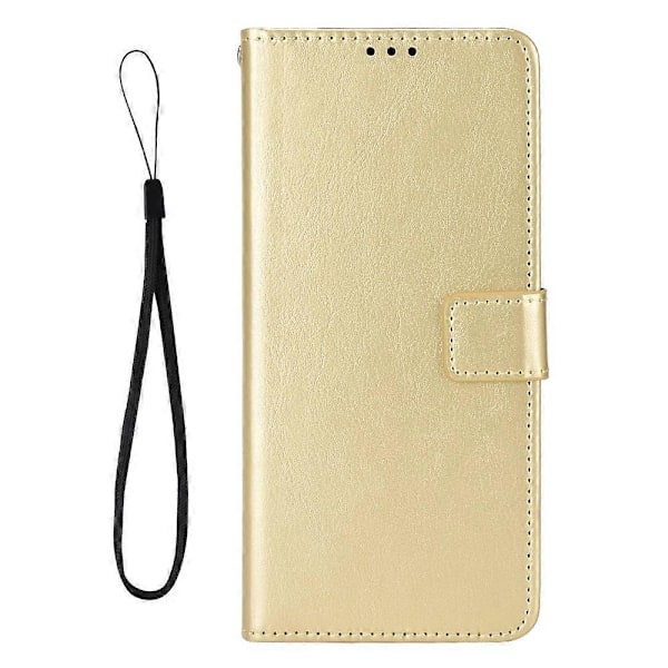 Til Cubot A20 Etui Crazy Horse Tekstur PU Læder Telefon Wallet Cover- Multicolor Gold