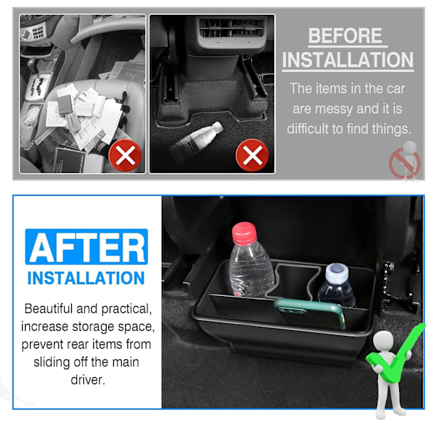 Ny Kompatibel med Tesla Model Y Rear Center Console Organizer 2022